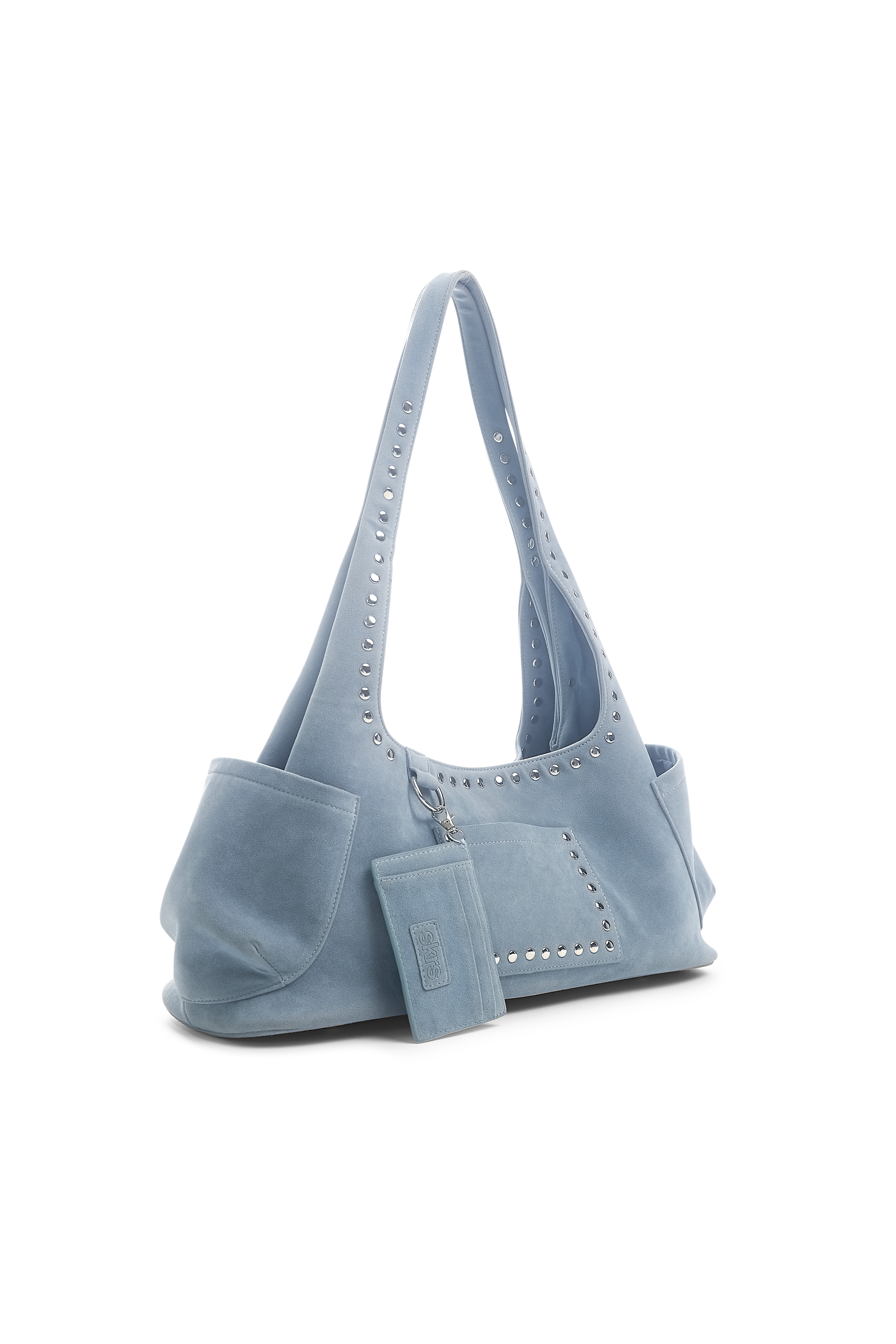 Martha Faux Suede Carryall in Blue